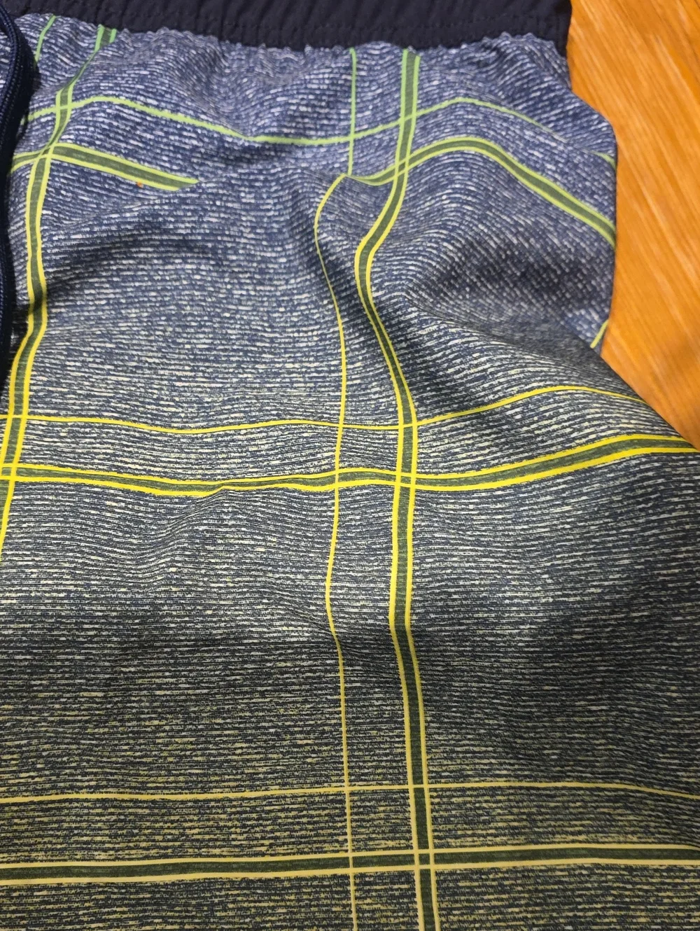 Xersion Men's Green Plaid Swim Shorts